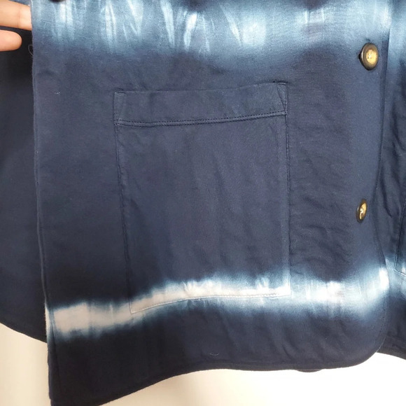 J.Jill Pure Jill Tie-Dyed Expressions Shirt Jacket Medium Dark Everyday … - Picture 10 of 12